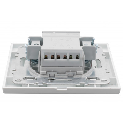 Фотография Минск Выключатель 2-клавишный СП,10А, белый EKF Basic, артикул ERV10-023-10
