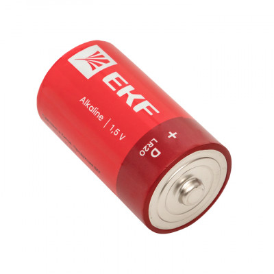 Фотография Алкалиновая батарейка типа D(LR20) блистер 2шт. EKF, артикул LR20-BL2