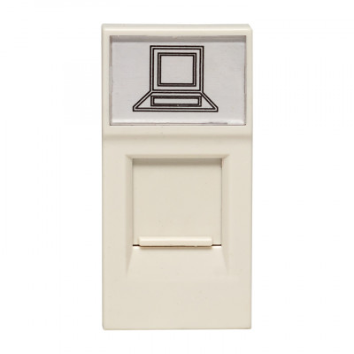 Фотография Розетка RJ45 кат. 5e, 1 модуль EKF, артикул E1MK015E-135-10