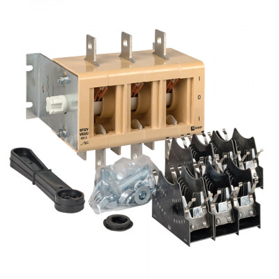 Фотография Выключатель-разъединитель ВР32У-37А71220 400А 2 направ.с д/г камерами несъемная левая/правая рукоятка MAXima EKF PROxima, артикул uvr32-37a71220