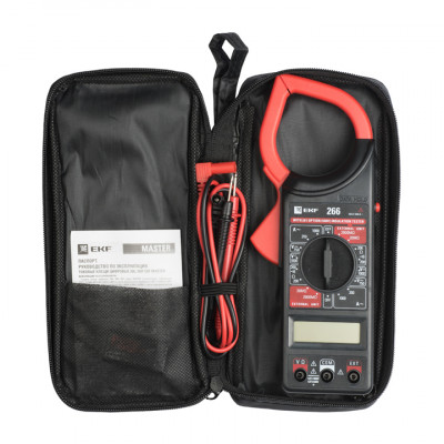Фотография Токовые клещи цифровые 266 EKF Master, артикул In-180702-bc266