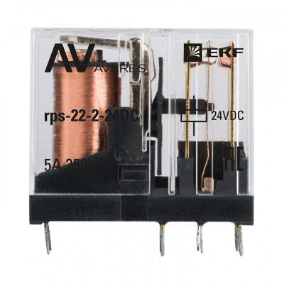 Фотография РП slim 22/2 5A 24В DC EKF AVERES, артикул rps-22-2-24DC