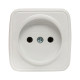 Фотография Минск Розетка 1-местная ОП 10А без заземления белая EKF Basic, артикул EGR10-022-10