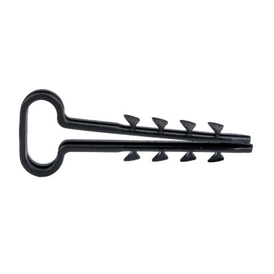 Фотография Дюбель-хомут (6х14 мм) для плоского кабеля черный (50 шт.) EKF PROxima, артикул plc-cd-6x14b