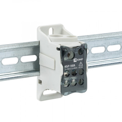 Фотография Блок распределительный КБР на DIN-рейку и монтажную панель 160A EKF PROxima, артикул plc-kbr160