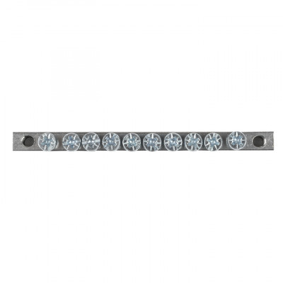 Фотография Шина PEN ноль-земля (6x9мм) 10 отв. цинк крепеж по краям EKF, артикул sn1-63-10-k