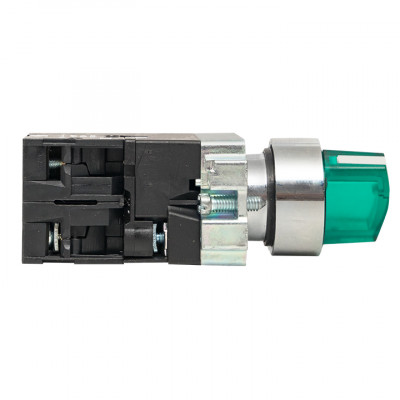Фотография Переключатель BD33 3P c зеленой подстветкой 24В NO EKF PROxima, артикул xb2-bk33-g-24