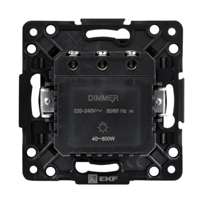 Фотография Стокгольм Механизм Светорегулятора 600W 220В черный EKF PROxima, артикул EZD06-101-10