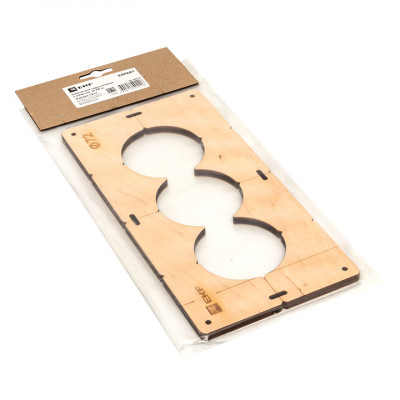 Фотография Шаблон для подрозетников c 3 отв. диам. 72 мм EKF Expert, артикул sh-d72-3