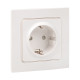 Фотография Стокгольм Розетка 1-местная с/з 16А белая с защ. штор. EKF PROxima, артикул EXR16-028-10
