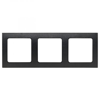 Фотография Стокгольм Рамка 3-местная черная EKF PROxima, артикул EAM-G-302-30