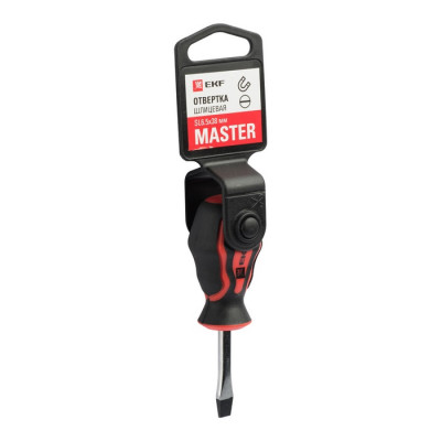 Фотография Отвертка Master SL6.5x38 мм EKF Basic, артикул sl-6.5-38-mas