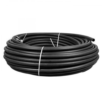 Фотография Труба гладкая ПНД жесткая d32 мм (100 м) черная EKF-Plast, артикул tpndg-32