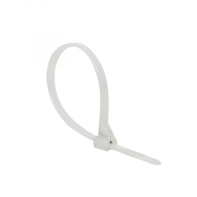 Фотография Хомут нейлоновый со стальным зубом (б), 3x100 (100шт) EKF PROxima, артикул plc-fl-ctsbw-3x100