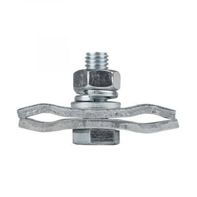 Фотография Зажим соединительный плашечный 2 болта М8 (D провода 9,1...12,0 мм) ПС-2-1 EKF PROxima, артикул ps-2-1