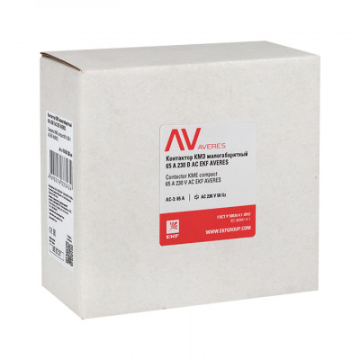Фотография Контактор КМЭ 65А 400В АС EKF AVERES, артикул ctr-s-70-00-400-av