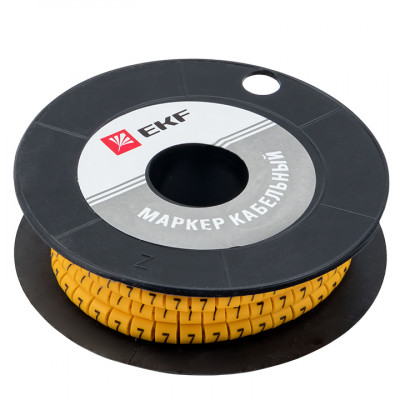 Фотография Маркер кабельный 4,0 мм2 7 (500 шт.) (ЕС-2) EKF PROxima, артикул plc-KM-4-7