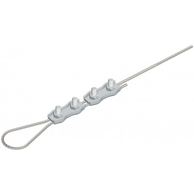 Фотография Зажим для троса двойной Duplex (3 мм) EKF, артикул zdtd-3