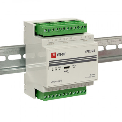 Фотография Контроллер базовый ePRO 24 удаленного управления 6вх\4вых 230В WiFi EKF PROxima, артикул ePRO-6-4-230-W