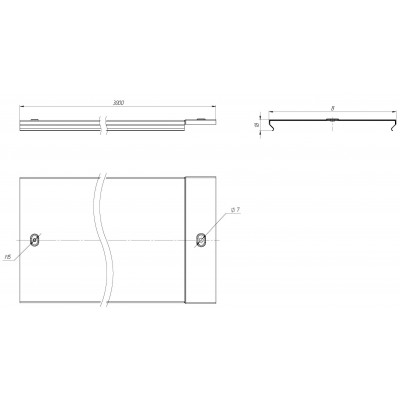 Фотография Крышка на лоток основание 100-0,6 мм (24 м) L3000 EKF, артикул k10010