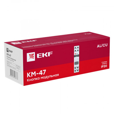 Фотография Кнопка модульная КМ-47 (серая) EKF PROxima, артикул mdb-47-grey-pro