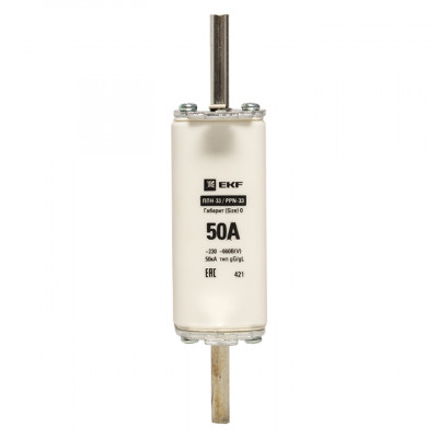 Фотография Плавкая вставка ППН-33 160/ 50А габарит 0 EKF PROxima, артикул fus-33-0/160/50