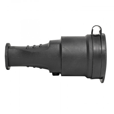 Фотография Розетка переносная с защитной крышкой каучуковая 230В 2P+PE 16A IP44 EKF, артикул RPS-012-16-230-44