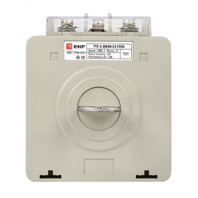 Фотография Трансформатор тока ТТЕ-A-300/5А с клеммой напряжения класс точности 0,5 EKF PROxima, артикул tte-S-300