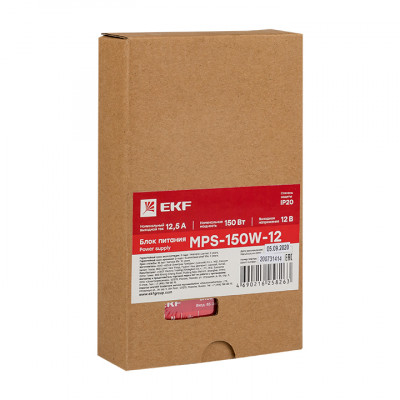 Фотография Блок питания 12В MPS-150W-12 EKF Proxima, артикул mps-150w-12