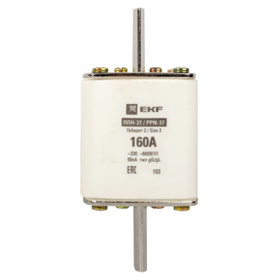 Фотография Плавкая вставка ППН-37 400/160А габарит 2 EKF PROxima, артикул fus-37/400/160