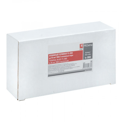 Фотография Терминал клеммный TC-2003 до 95 мм2 200A 3 клеммные пары EKF PROxima, артикул tc-2003