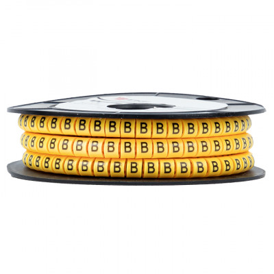 Фотография Маркер кабельный 1,5 мм2 B (1000 шт.) (ЕС-0) EKF PROxima, артикул plc-KM-1.5-B