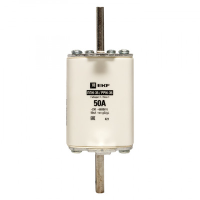 Фотография Плавкая вставка ППН-35 250/ 50А габарит 1 EKF PROxima, артикул fus-35/250/50
