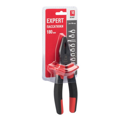 Фотография Пассатижи Expert 180 мм EKF PROxima, артикул pas-180-exp