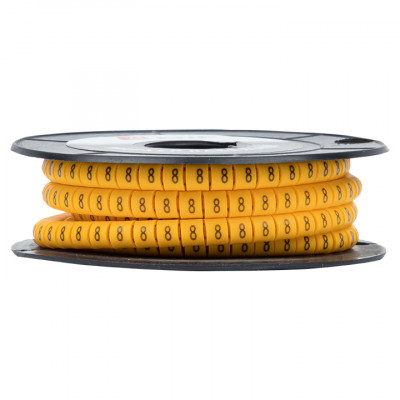 Фотография Маркер кабельный 6,0 мм2 8 (350 шт.) (ЕС-3) EKF PROxima, артикул plc-KM-6-8