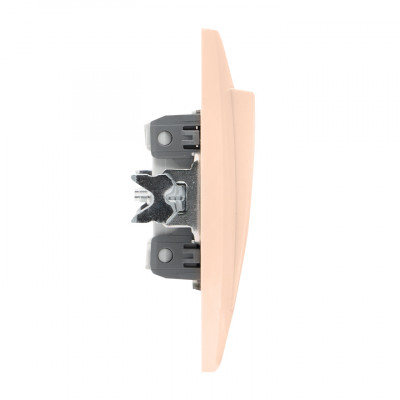 Фотография Валенсия выключатель 2-кл. 10А кремовый проходной EKF PROxima, артикул EWV10-027-20