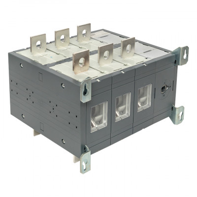 Фотография Рубильник   630A 3P реверсивный без рукоятки управления TwinBlock EKF, артикул tb-s-630-3p-rev