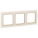 Фотография Стокгольм Рамка 3-местная белая с линией цвета шампань EKF PROxima, артикул EAM-G-302-20