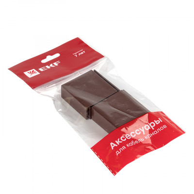 Фотография Соединитель (40х16) (4 шт) темное дерево EKF-Plast, артикул cond-40-16x4