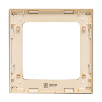 Фотография Стокгольм Рамка 1-местная белая с линией цвета шампань EKF PROxima, артикул EYM-G-302-10