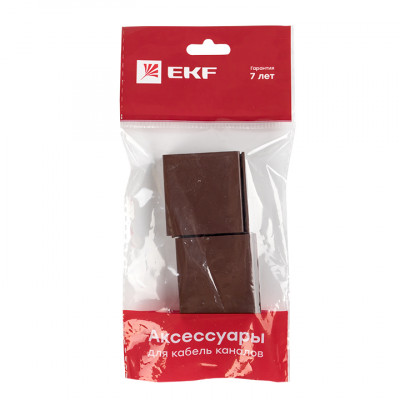 Фотография Соединитель (40х16) (4 шт) темное дерево EKF-Plast, артикул cond-40-16x4