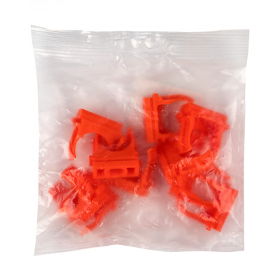 Фотография Крепеж-клипса d20 мм (10 шт) оранжевая EKF-Plast, артикул derj-z-20o