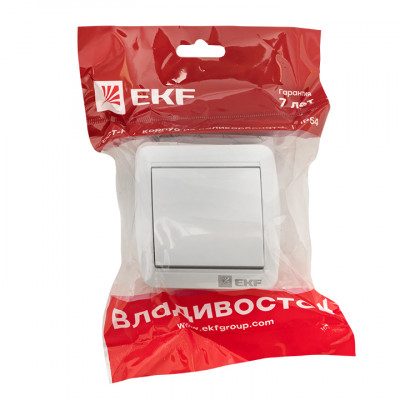 Фотография Владивосток Выключатель 10А IP54 сер. EKF PROxima, артикул EQR16-021-30-54