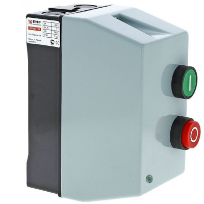 Фотография Пускатель в корпусе IP65 КМЭ 18А 230В с РТЭ и индикатором EKF PROxima, артикул ctrp-r-18-230v-led