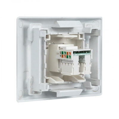 Фотография Розетка RJ45 кат. 5e, 2 модуля EKF, артикул E2MK015E-135-10