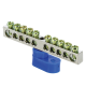 Фотография Шина 0 N (6x9мм) 10 отв. цинк синий угловой изолятор EKF PROxima, артикул sn1-63-10-1