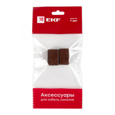 Фотография Соединитель (16х16) (4 шт) темное дерево EKF-Plast, артикул cond-16-16x4