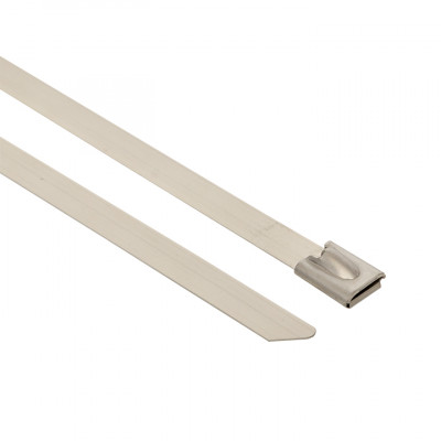 Фотография Хомут AISI 304 из нержавеющей стали, 7.9x200 (100 шт.) FlexLock PROxima, артикул plc-fl-tss-304-7.9x200