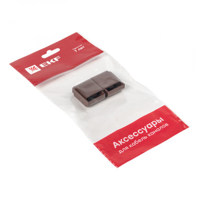 Фотография Заглушка (20х10) (4 шт) темное дерево EKF-Plast, артикул ecd-20-10x4