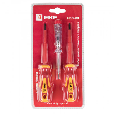 Фотография Набор диэлектрических отверток НИО-03 EKF Master, артикул ndo-03